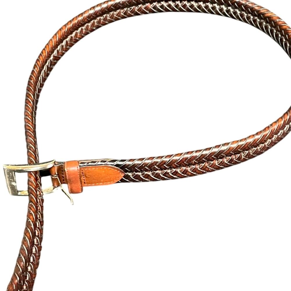 Men's leather braided belt size 34-36